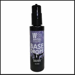 Water Colors Base Drops Silver in 4 oz Bottle